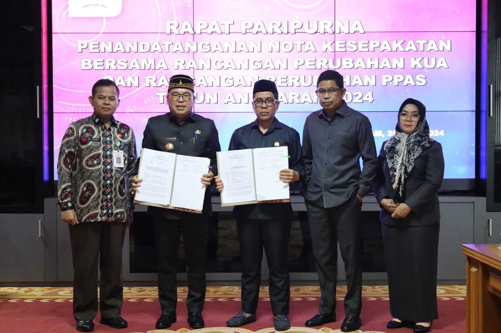 Pemerintah Daerah dan DPRD Kabupaten Penajam Paser Utara Tandatangani Nota Kesepakatan Perubahan KUA-PPAS Tahun Anggaran 2024