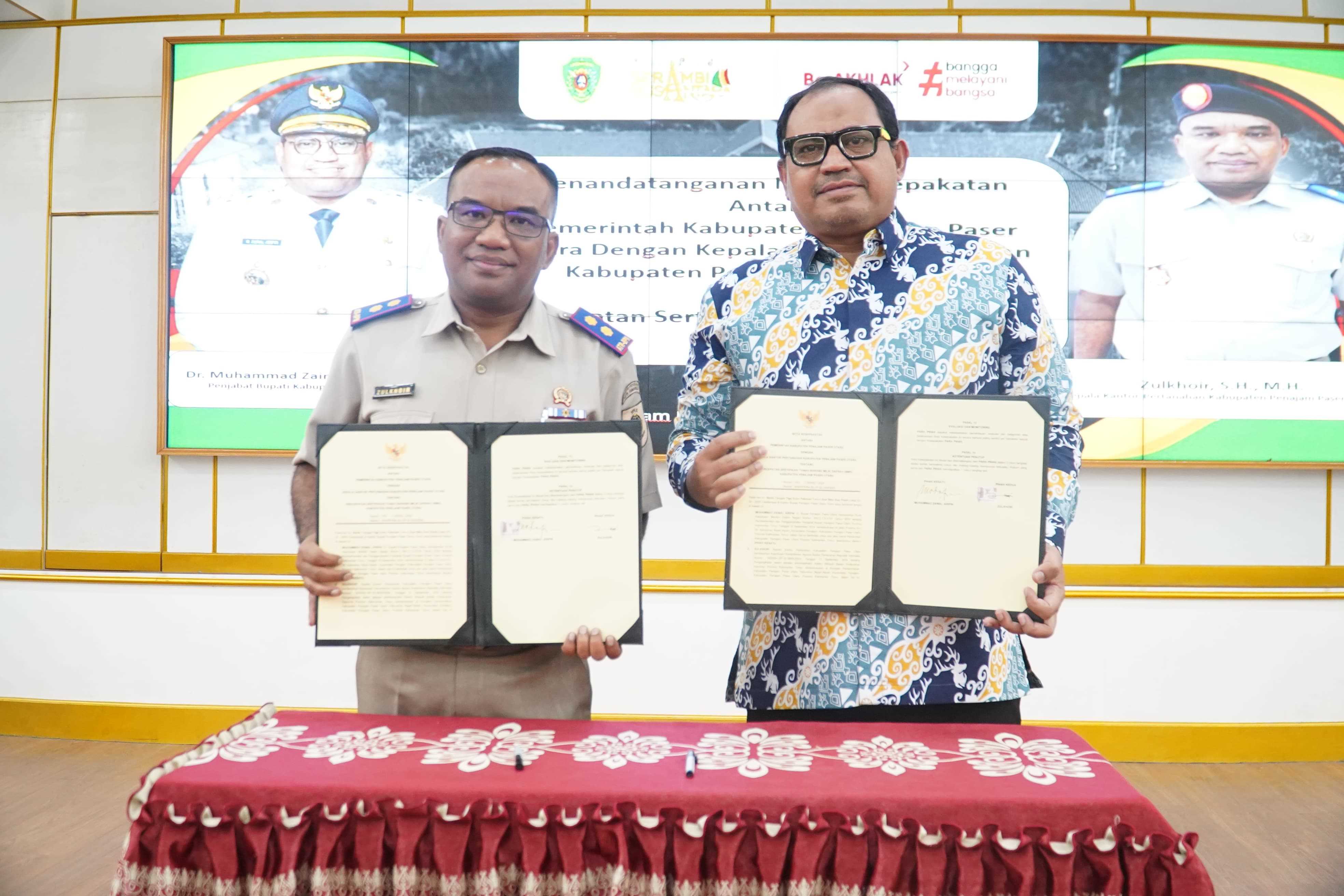 Pemkab PPU dan Kepala BPN Teken MoU Percepatan Sertifikasi Tanah Barang Milik Daerah. Pj. Bupati PPU Zainal Arifin : â€œ Ucap Syukur Penyelesaian Sertifkat Tanah,  25 Sertifikat Surat Hak Milik SAH Diterima Masyarakatâ€