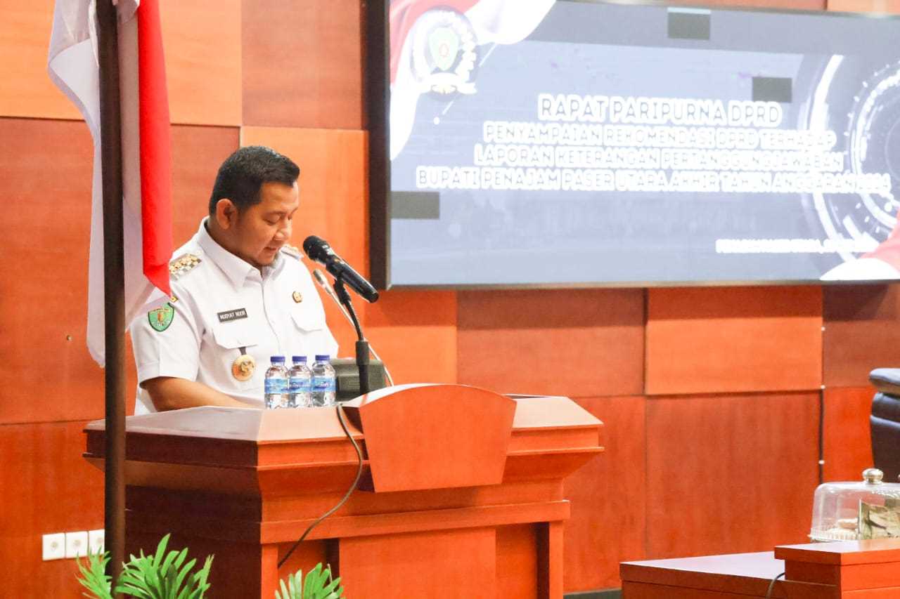 Hadiri Paripurna DPRD, Bupati Mudyat Noor  Tegaskan Seluruh Catatan Kritis Pansus Menjadi Perhatian Serius Pemda PPU