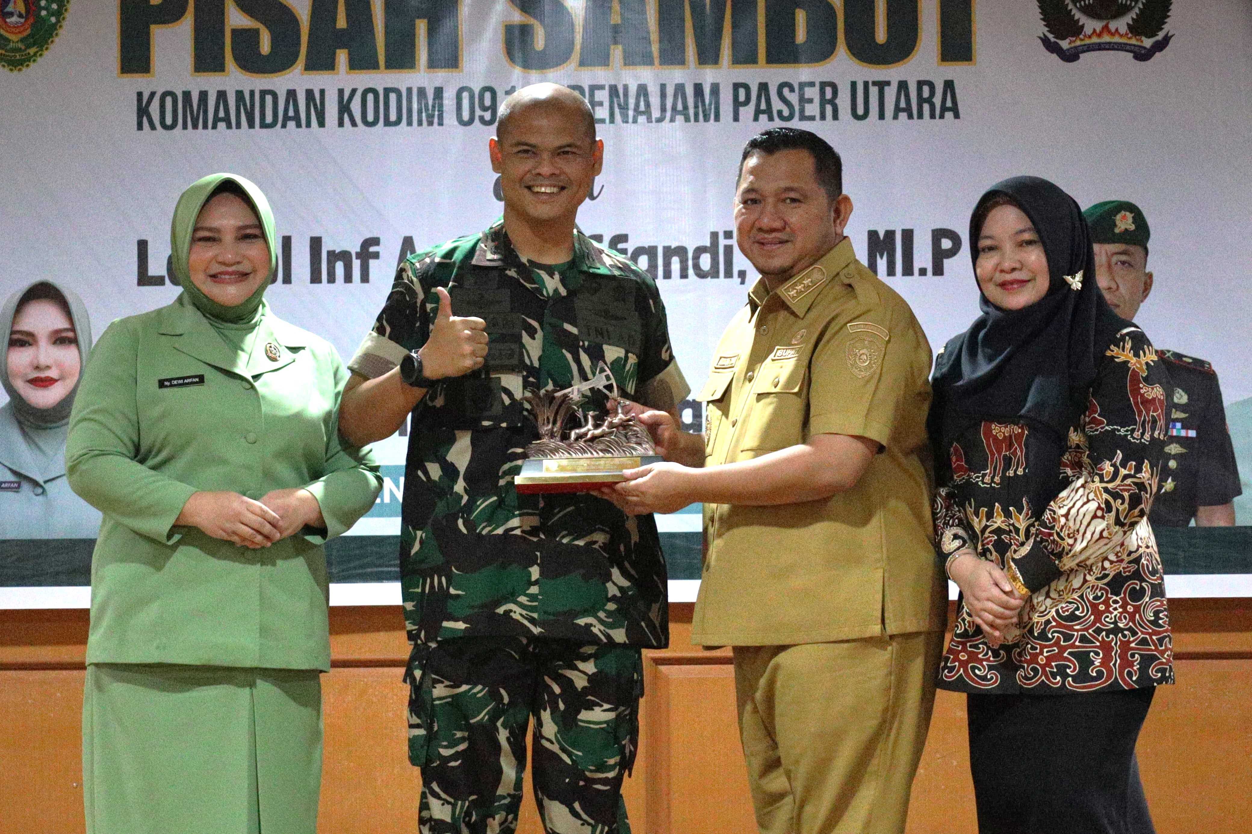 Pisah Sambut Dandim 0913 PPU, Mudyat Noor Apresiasi Dedikasi Letkol Arfan Affandi dan Sambut Letkol Andhika Ganessakti