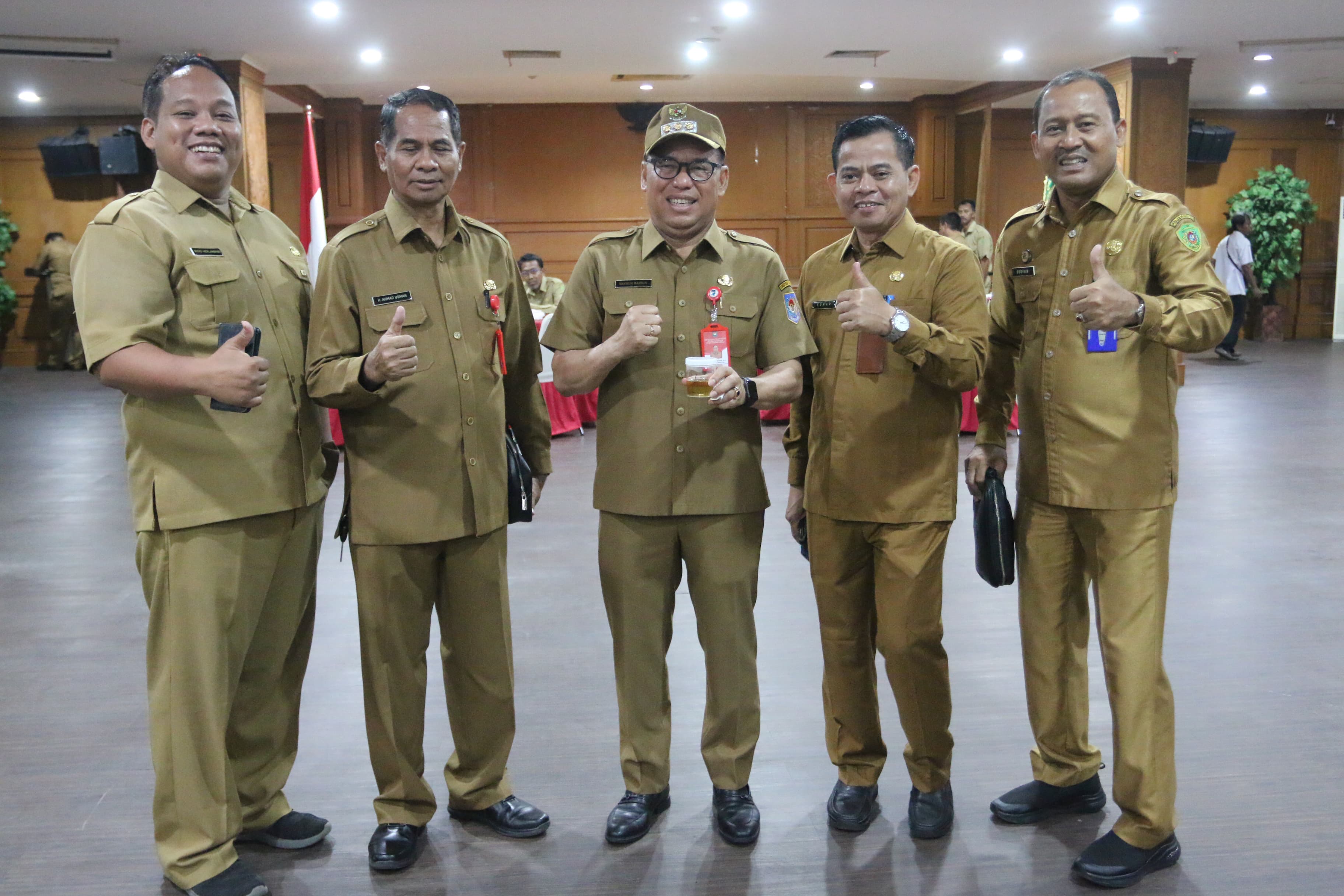 Ratusan Pegawai Pemkab PPU Jalani Tes Urine  Usai Apel Pagi