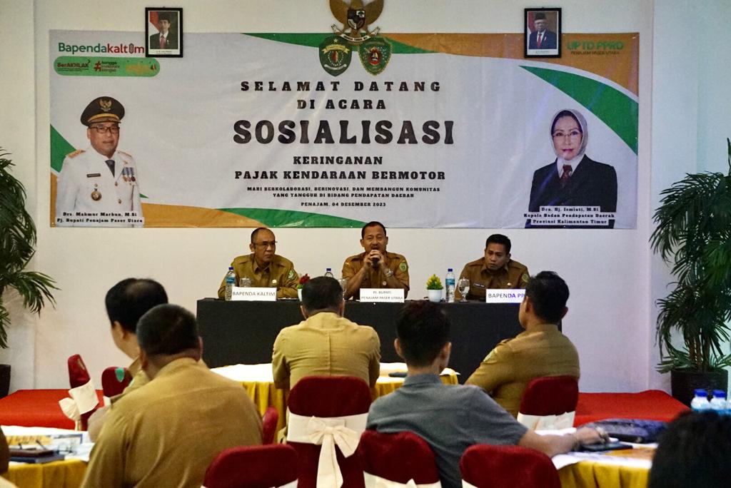 Asisten I Pemkab PPU Buka Sosialisasi Keringanan Pajak Kendaraan Bermotor