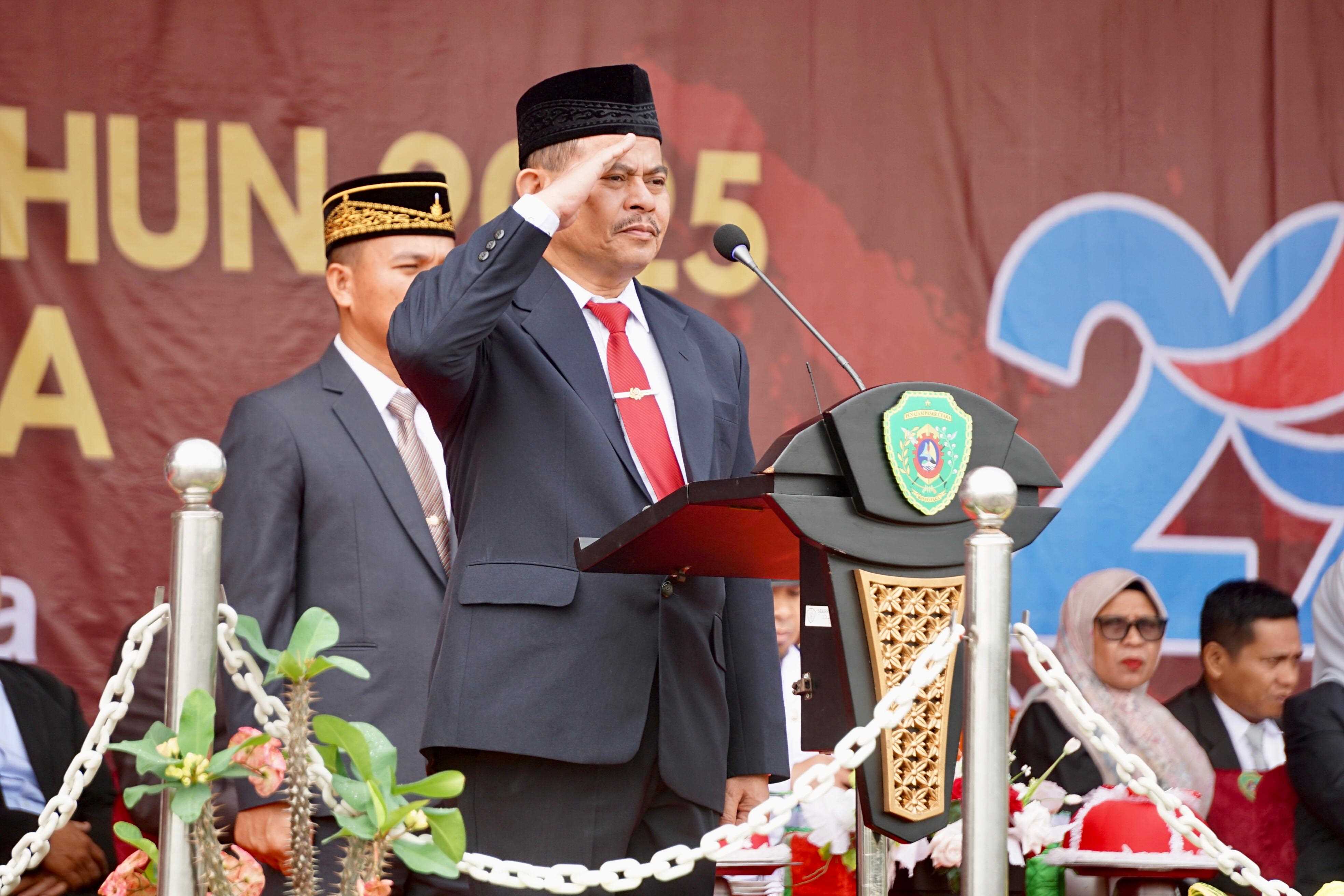 Peringati Hari Otda Ke-29, Pemkab PPU Gelar Upacara di Halaman Depan Kantor Bupati